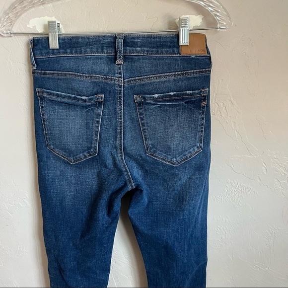 Aero High Rise Dark Wash Distressed Skinny Denim Jeans - Picture 5 of 7